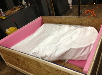 BABY GRAND PIANO CUSTOM CRATE on-site 3