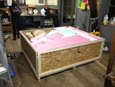 BABY GRAND PIANO CUSTOM CRATE on-site 4