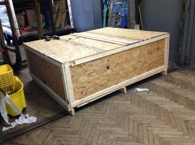 BABY GRAND PIANO CUSTOM CRATE on-site 5