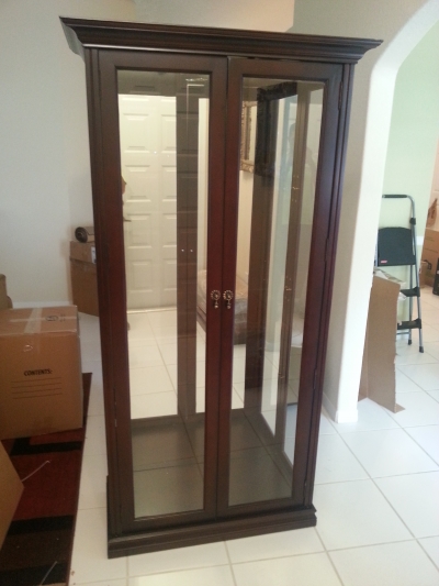 Box Crating Packing Glass Cabinet 1