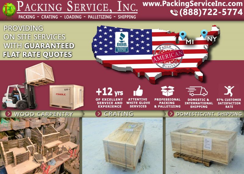 Crating a doll house and Shipping Services from MI to NY