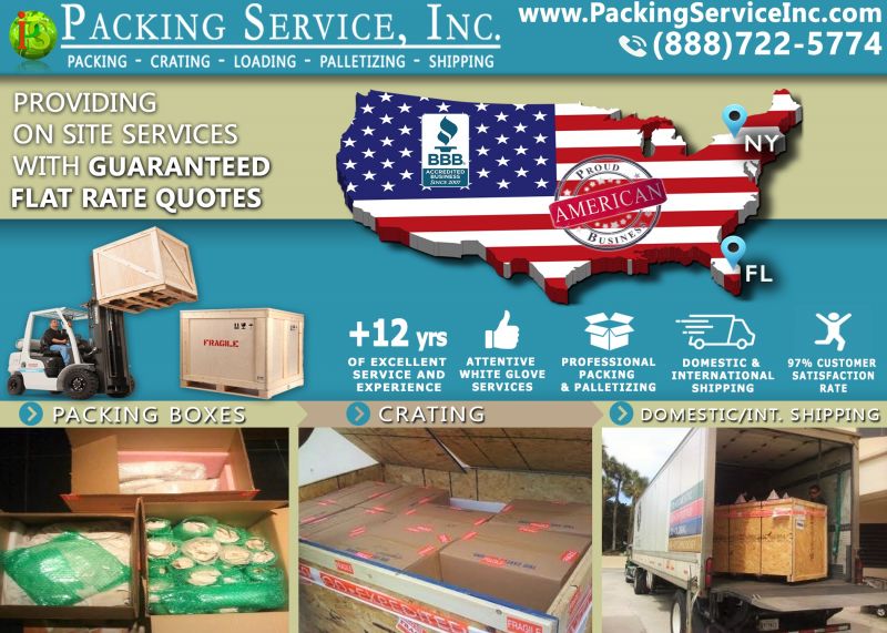 Pack fragile items, Custom Crate and Ship from FL to NY