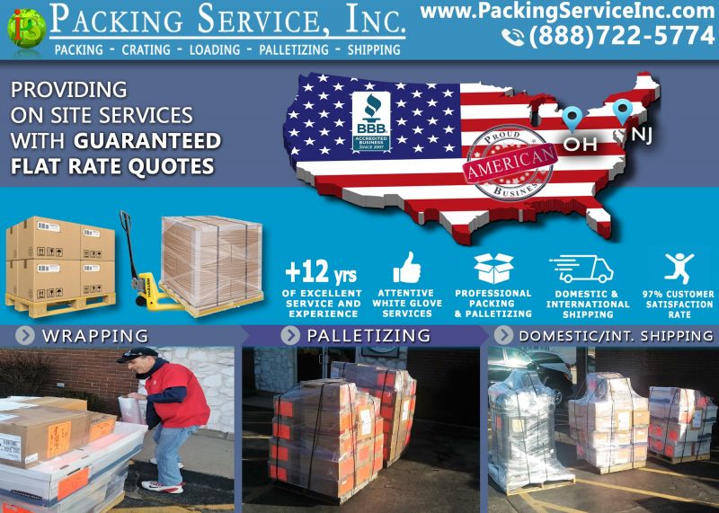 Palletizing Boxes and Shipping Services from NJ to OH
