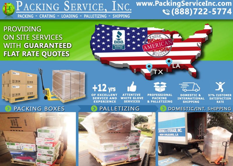 Palletize Boxes and Shipping Baton Rouge, LA to McKinney, TX