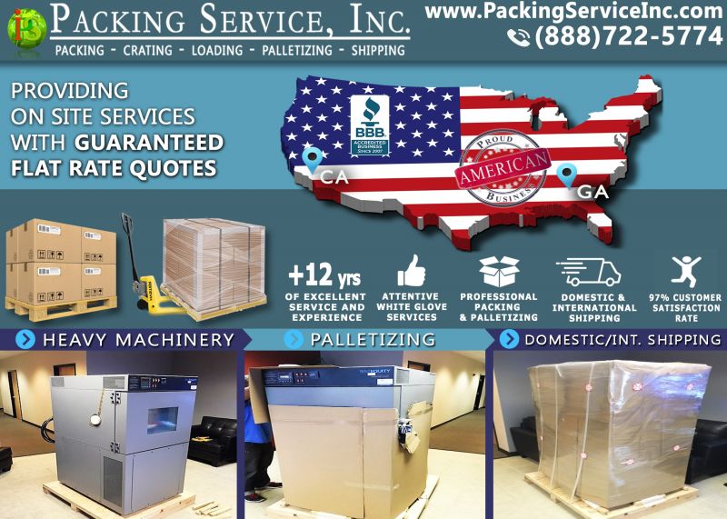 Wrap 3D Printer Machine, Palletize and Ship from GA to CA