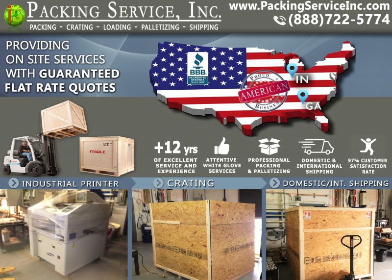 Wrap a printer, Custom Crate and Ship IN to GA