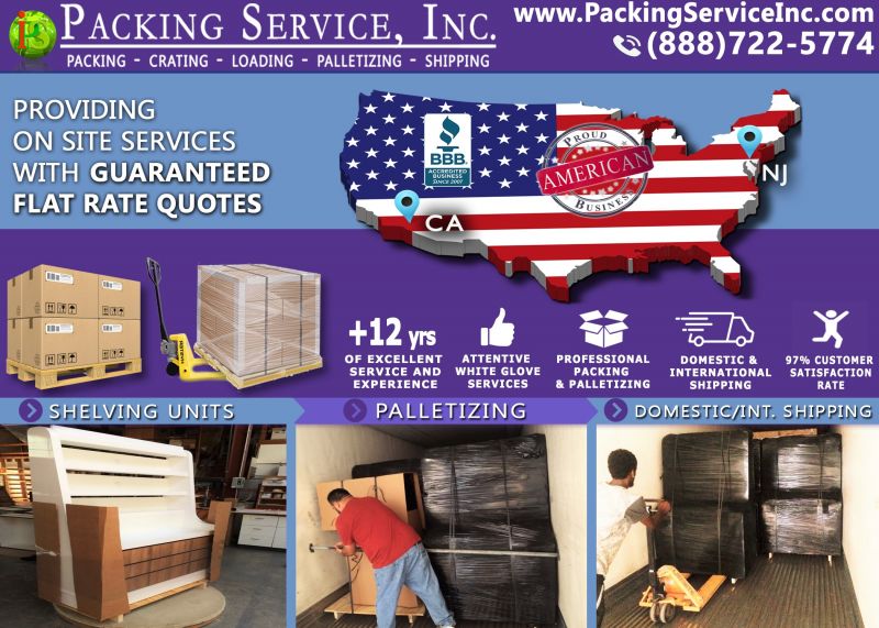 Wrapping Furniture, Palletizing and Shipping CA to NJ