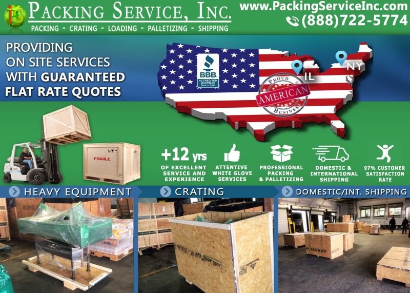 Wrap Machinery, Custom Crate and Ship from NY to IL