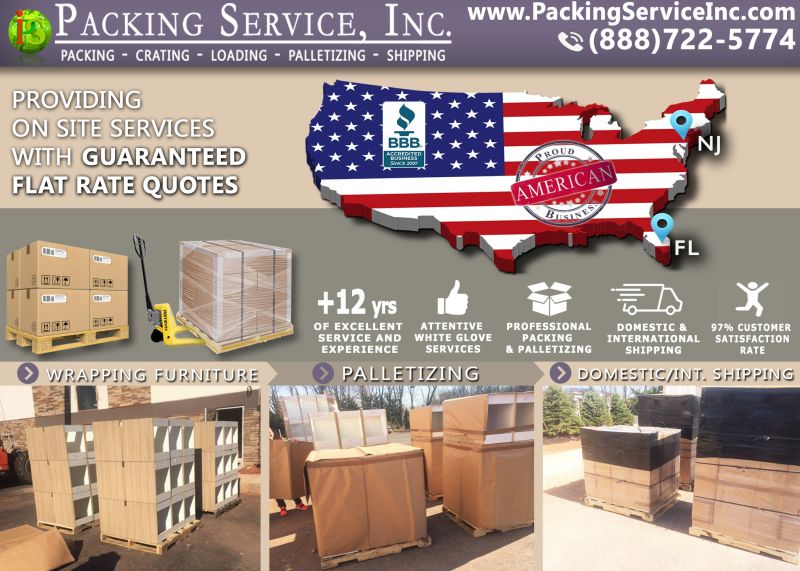Wrapping and palletizing services from New Jersey to Florida