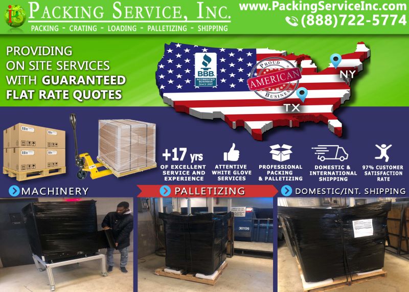 Wrapping Palletizing machinery New York to Tennessee