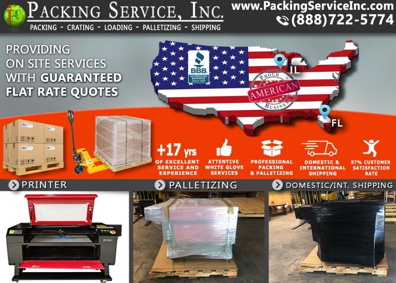 Wrapping Palletizing machinery Florida to Illinois